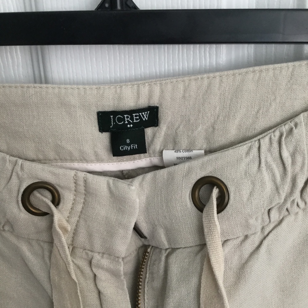 J Crew linen cotton blend pants SZ 8
